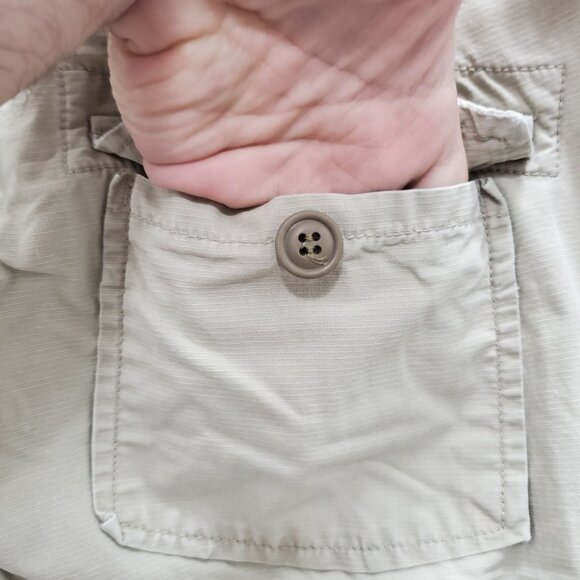 Lucky Brand Dungarees Womens Vintage Khaki Tan Ripstop Cropped Cargo Pants 10/30 - Picture 10 of 11